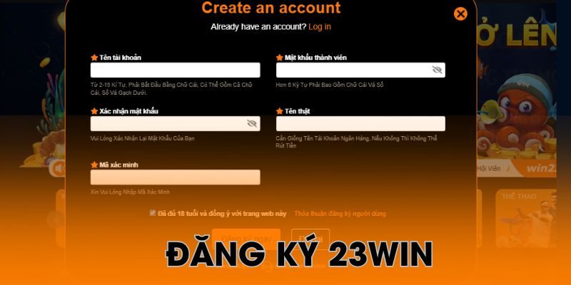 Đăng ký 23WIN để tham gia sảnh casino chất